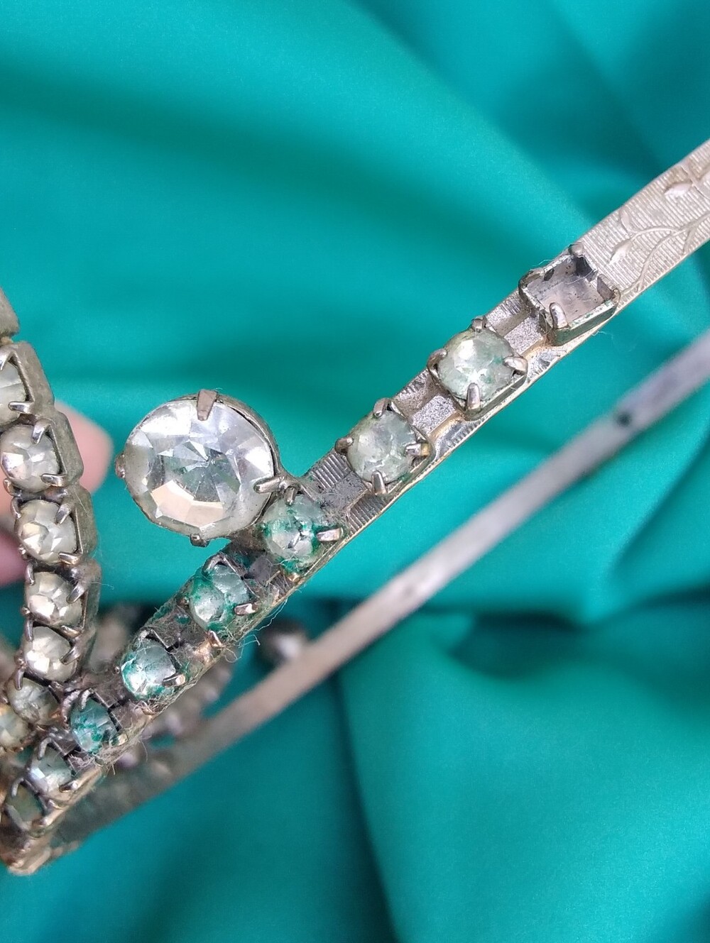 Vintage Rhinestone Tiara Crown 50s 60s - Picture 5 of 10